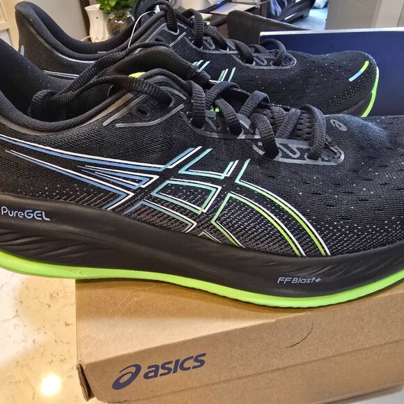 Asics Mens Gel-Cumulus 26 Running Shoes US 12 10118792-001 Black / Electric Lime - Picture 5 of 9